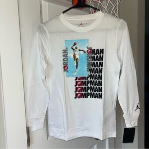 Jordan Jumpman Long Sleeve Shirt - White Size M